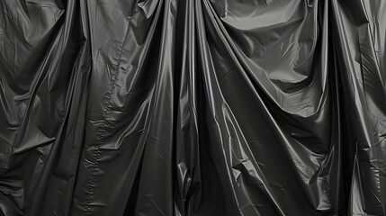 Black plastic bag texture. Abstract background and texture for design.  Generative AI
