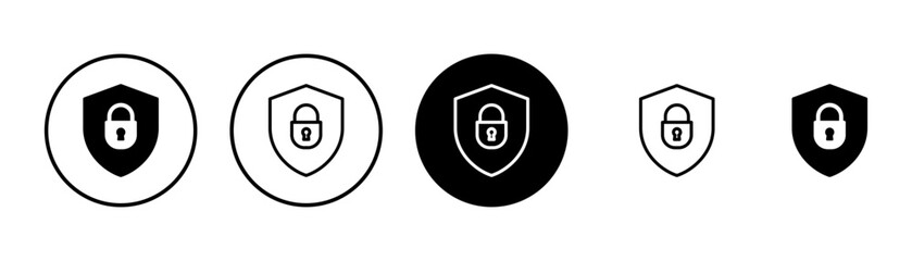 Security icon vector isolated on white background. protection icon. privacy. vpn - obrazy, fototapety, plakaty