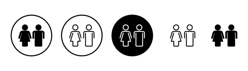 Man and woman icon vector isolated on white background. male and female symbol