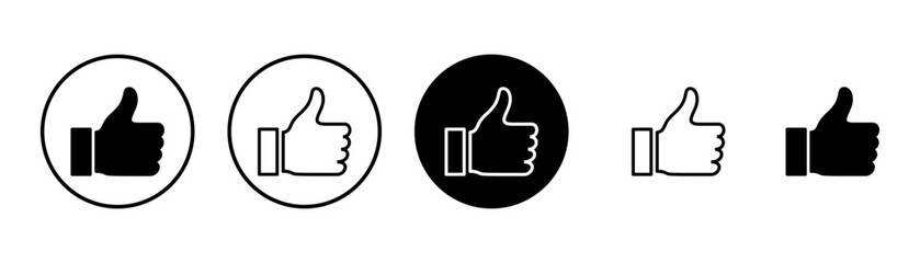 Obraz premium like icon vector isolated on white background. Thumbs up icon. social media icon