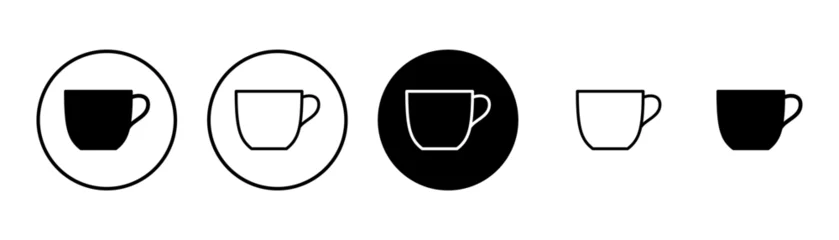 Foto op Plexiglas coffee cup icon vector isolated on white background. Coffee cup icon. Coffee vector icon. Tea © Oliviart