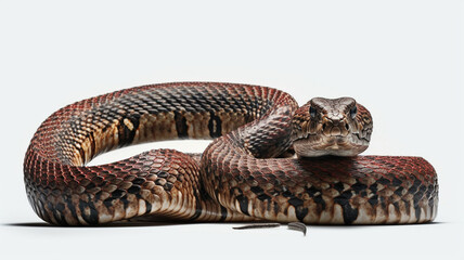 Obraz premium Snake on White Background