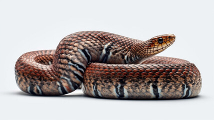Fototapeta premium Snake on White Background