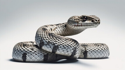 Fototapeta premium Snake on White Background