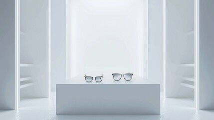 Blank Space Glasses Display Showcase with Copyspace