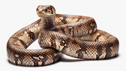 Obraz premium Snake on White Background