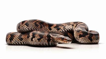 Fototapeta premium Snake on White Background