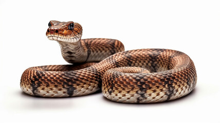 Fototapeta premium Snake on White Background