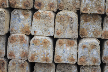 Concrete elements texture, gray pattern, building beams, wall texture, surface, square.