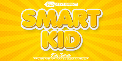 Cartoon Smart Kids Editable Text Effect Template