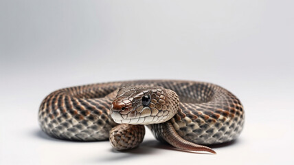 Obraz premium Snake on White Background