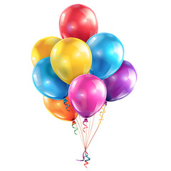 Balloons party design for text, presentations, invitations, cards, png file