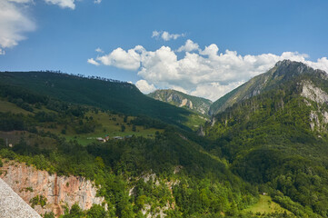 Fototapeta na wymiar Montenegro. Canyon and Tara river. Europe travel.