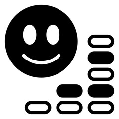 Fototapeta premium Satisfied icon, glyph icon style