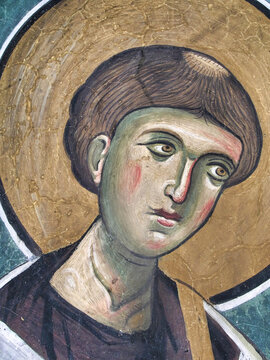 The frescoes of the Orthodox - Byzantine - La Panagia tou Araka, or Arakos church located in Cyprus, its wall paintings are perfectly preserved.