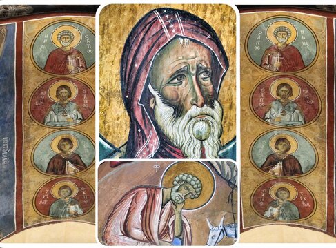 The frescoes of the Orthodox - Byzantine - La Panagia tou Araka, or Arakos church located in Cyprus, its wall paintings are perfectly preserved.