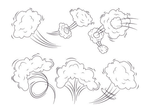 white color air effect icon wind smoke blowing shape symbol animation whoosh launch motion