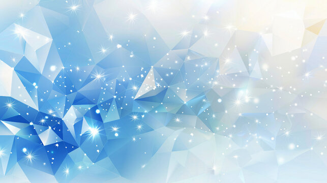 Abstract background with blue and white polygonal shapes, vector illustration, low poly design for banner or poster