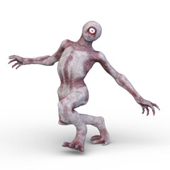 一つ目モンスター　3DCGレンダリング