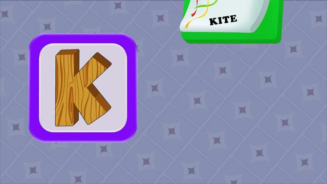 Airplane Animation Kids Education 4K Video letter K