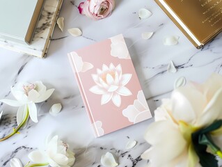 cute journal with flowers