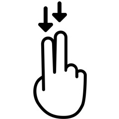 gesture finger outline icon pack
