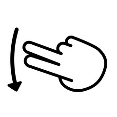 Obraz premium gesture finger outline icon pack