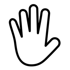 Obraz premium gesture finger outline icon pack