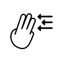 Obraz premium gesture finger outline icon pack