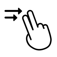 gesture finger outline icon pack - obrazy, fototapety, plakaty