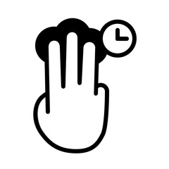 Obraz premium gesture finger outline icon pack