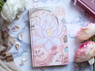 cute journal with flowers