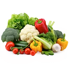 Fotobehang Groenten Png group of fresh vegetables  © MD