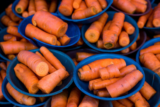 Carrots at 200 naira displayed for sale in Ibadan, Oyo, Nigeria on February 20, 2024.