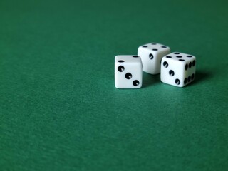 Dice on the table