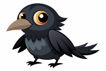 raven bird vector illustration