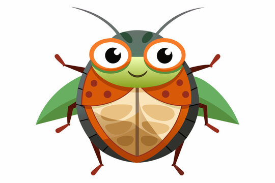 shield bug vector illustration