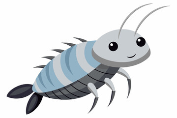 silverfish vector illustration