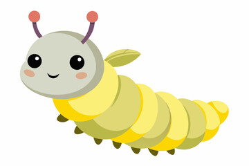 silkworm vector illustration