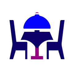 Restaurant icon vector graphic element symbol illustration on a Transparent Background