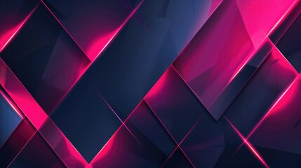 Abstract geometry infused with vibrant neon hues, Ai Generated. - obrazy, fototapety, plakaty