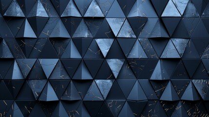 Dynamic geometric background with blue tones and golden accents perfect for modern designs