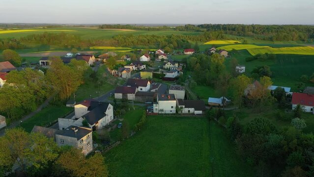 Beautiful Landscape Zimna Wodka Aerial View Poland