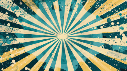 vintage style pop art background in blues 