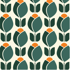 Scandinavian Tulips Designs in Fabric, Wallpaper and Home Decor
