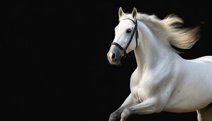 Obraz na płótnie Canvas white horse portrait