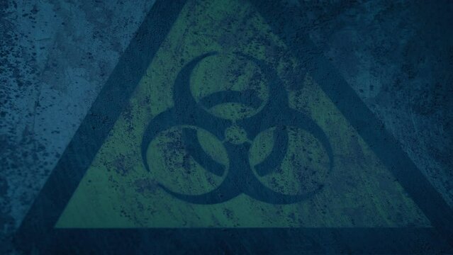 Biological Hazard Container Wiped Off In Dark Building