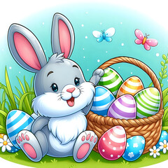 An Easter greeting card.	
