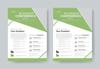 Business flyer  template 1 colour design
