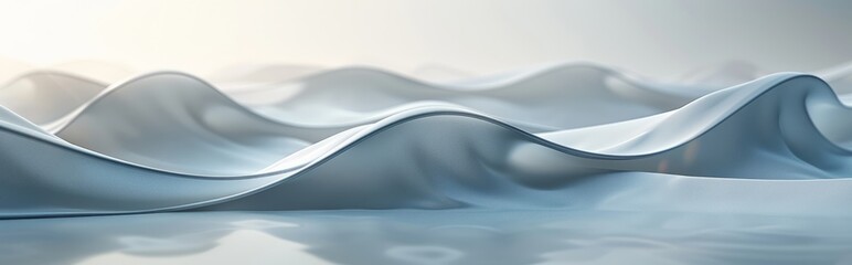 Abstract blue background with interwoven colored dots and lines, wavy dots and braided lines. Abstract background. Network connection structure.